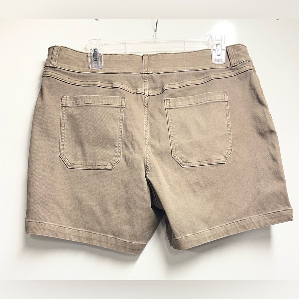 SPANX STRETCH TWILL SHORTS 6" size xl women’s in smoke brown - Picture 5 of 7